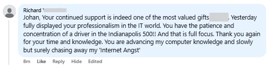 Testimonial from Richard Veckruijse