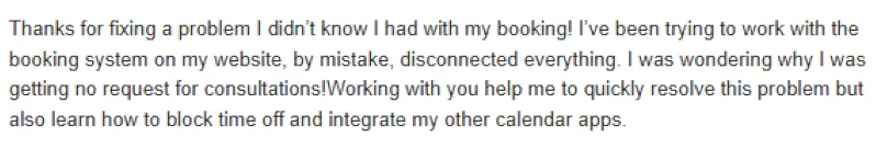 Testimonial from Sue Brown